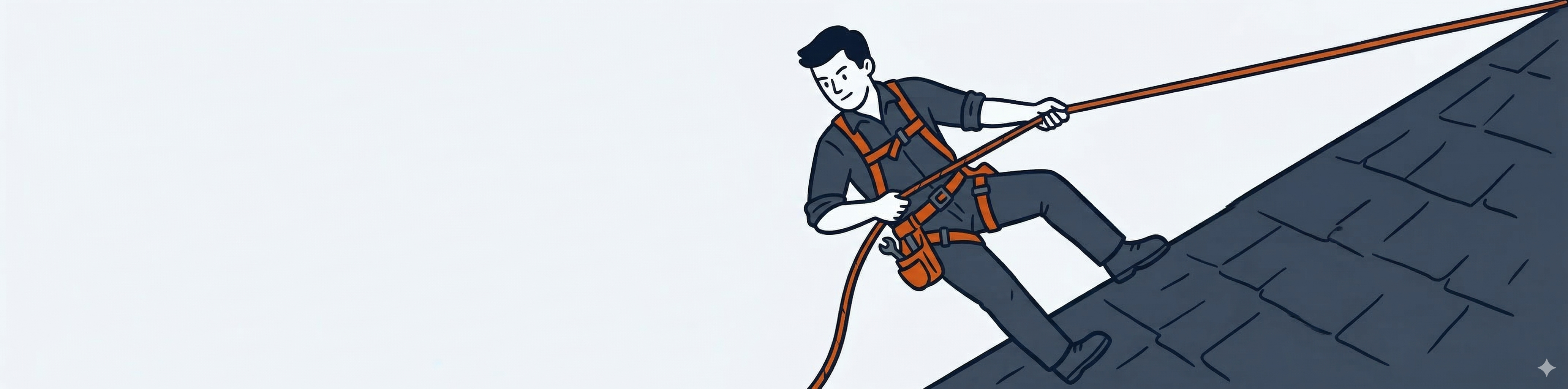 Contractor working on a roof